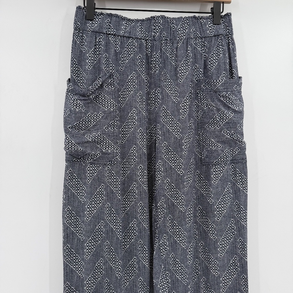 Urban Outfitters Pants Women Medium Blue Straight Leg Pull On Flowy Boho Hippie - Picture 2 of 13